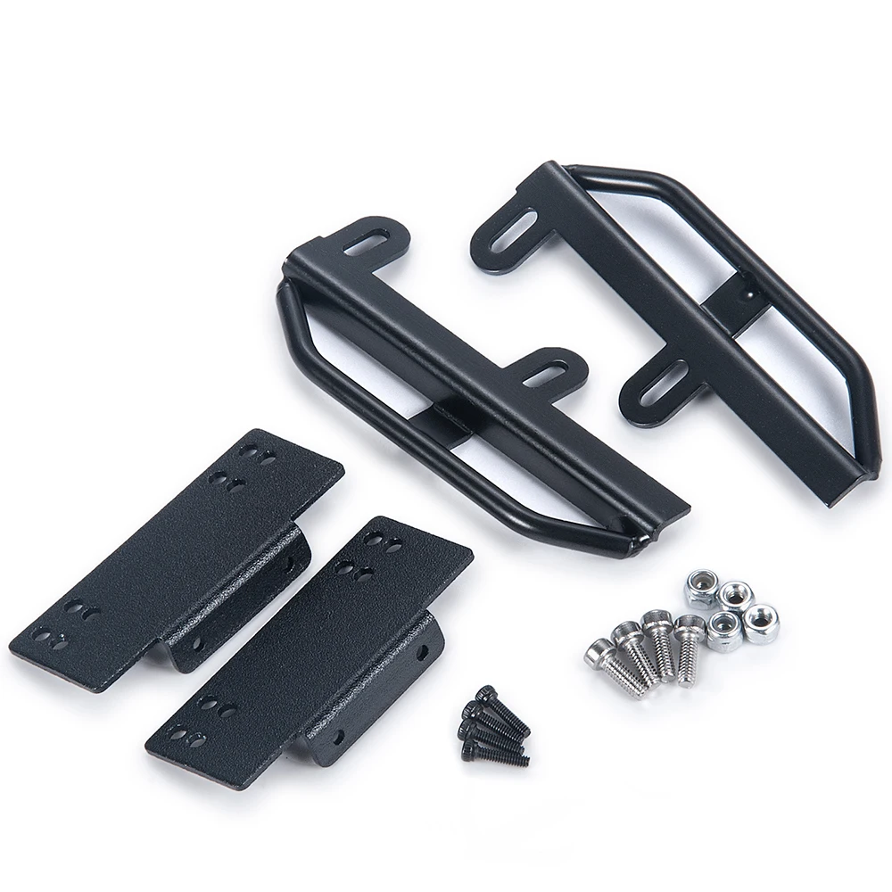 YEAHRUN Metal Rock Sliders Side Pedal for Axial SCX24 Jeep Wrangler JLU Deadbolt Ford Bronco 1/24 RC Crawler Car Parts