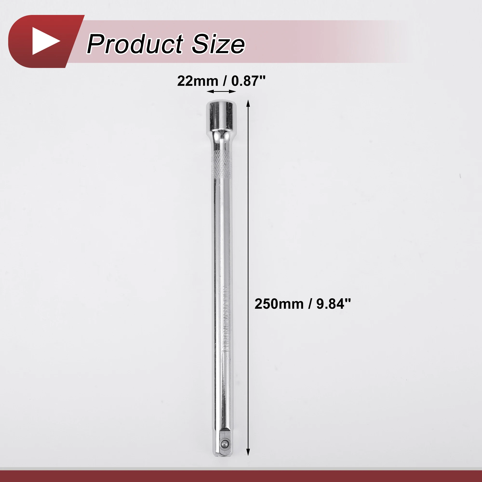 Motoforti Presa di Impatto Barra di Prolunga Presa di Estensione Strumento 250x22mm 260x23mm Acciaio Al Carbonio per Moto 1/2 Pollici Drive