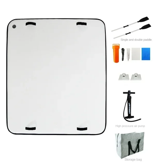 المبيعات الساخنة نفخ منصة المياه قارب عائم catamaran ، سلك رسم وسادة هوائية قارب مسطح ، منصة تعويم الصيد ، صافي castin