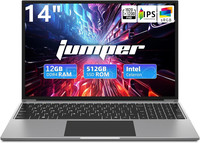 14 Inch Windows 11 Laptops Computer EZbook S5 12GB LPDDR4 RAM 512GB SSD ROM 1080p FHD J4105 CPU with Celeron 4-Core Processor