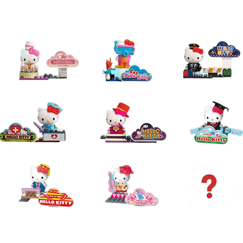 Sanrio Hello Kitty Anime Actionfigur Peripheriemodelle Statue Zusammenbaubares Spielzeug Desktop-Ornament Blindboxen Geburtstagsgeschenke – Detail 2
