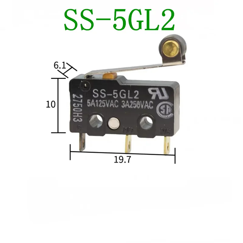 20Pcs Original SS-5GL2 SS-10GL13 SS-01GL2 Hinge Roller Lever 3Pin SPDT Subminiature Basic Micro Switch