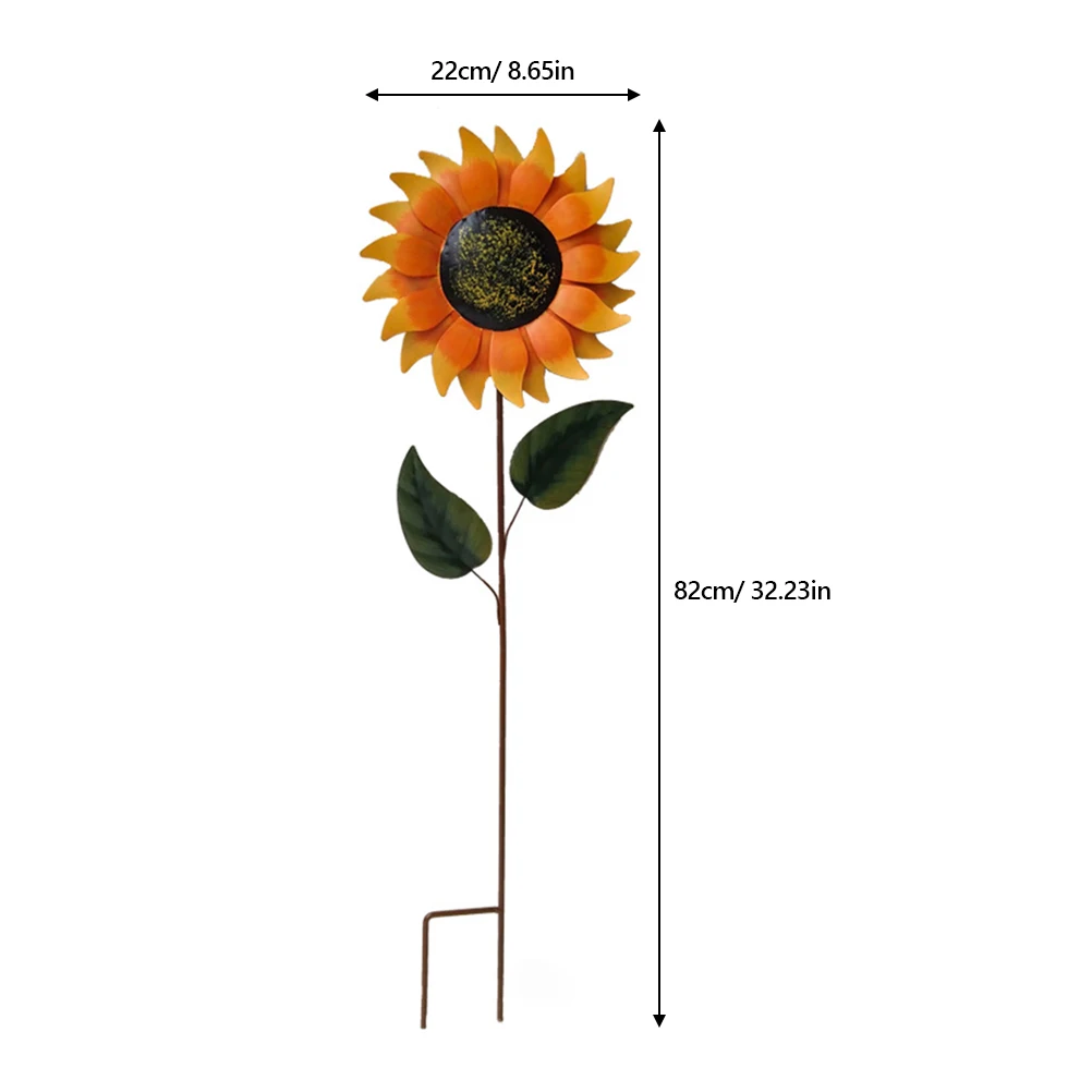 

Sunflower Decoration Lawn Party Bright Color Garden Easy Use Outdoor nament Metal Decoration Metal Flower Flower