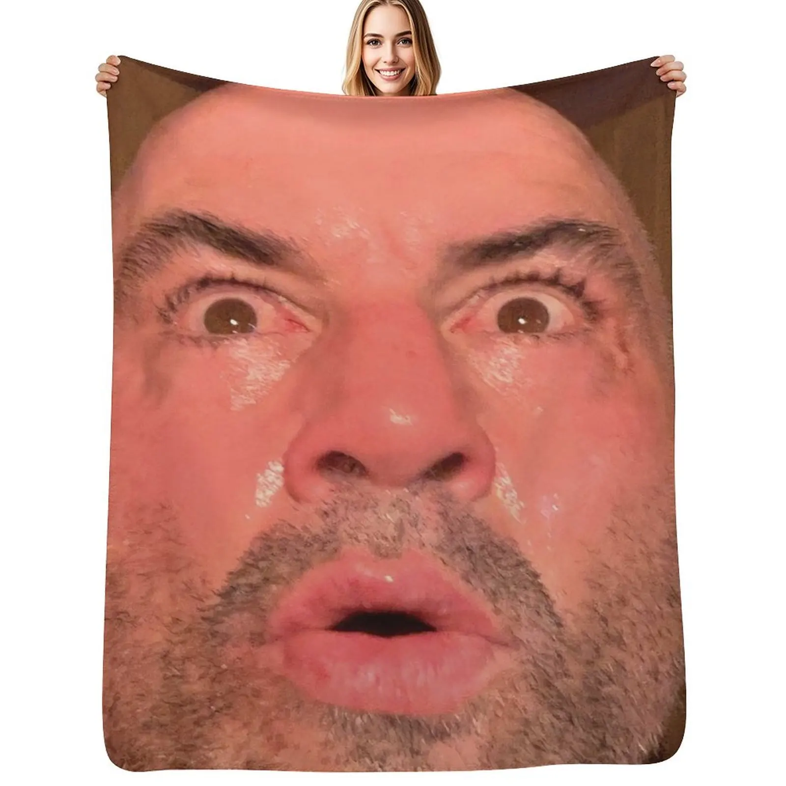 Joe Rogan Sauna Face Throw Blanket Cozy Warm Blanket for Bed Room Decor