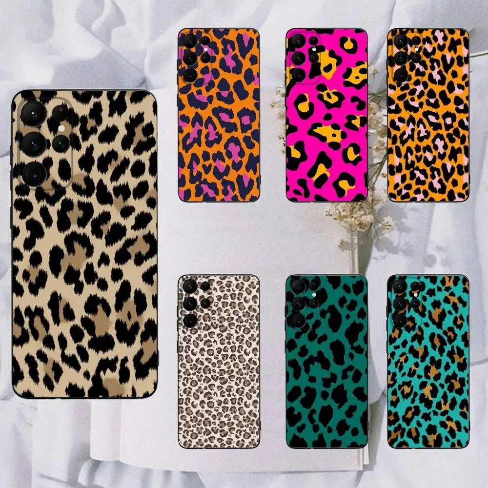 

Leopard Print Panther Phone Case For Samsung Galaxy A13,A21s,A22,A31,A32,A52,A53,A71,A80,Soft Black Shell