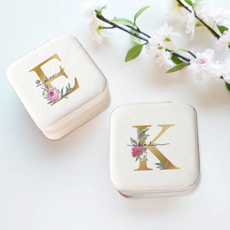 Personalized Jewelry Boxes Bridesmaid Jewelry Box Bridesmaid Gift Maid of Honor Personalized Gifs for Women Travel Jewelry Case