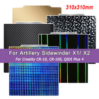 PEI Build Plate For Artillery Sidewinder X1 X2 Creality CR10 Magnetic Hot Bed Spring Steel Sheet for QIDI Plus4 Anet A8 Plus E12