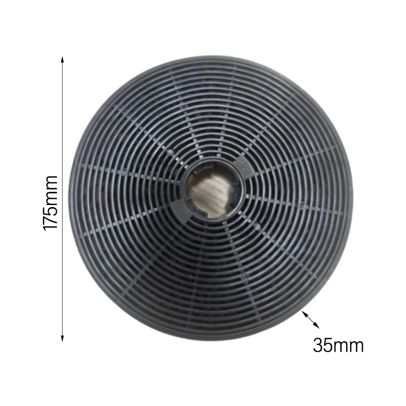 2PCS Kitchen Household Range Hood Activated Carbon Filters 175mm*175mm*35mm Round Active Charcoal Filter For Exhaust Hoods