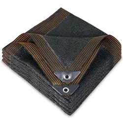12PIN Black Sunshade Net Shading 70~80% Plant Greenhouse Cover Mesh Fence Privacy Screen Garden Sun Shed Outdoor Anti-UV
