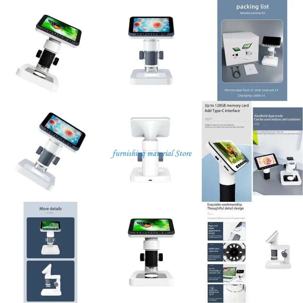 

Y5GD High Magnification Digital Microscope Featuring Integrated Display for Direct Viewing in Classroom Teaching & Research