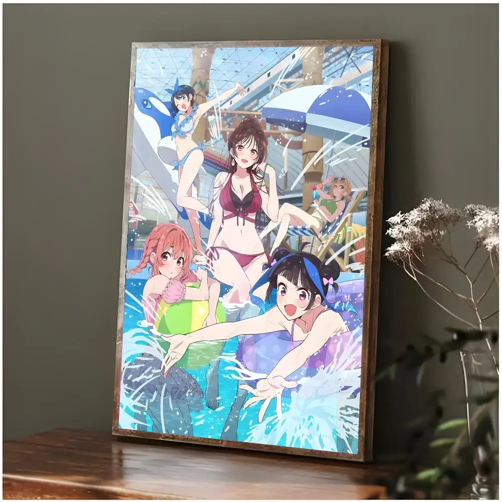 romantic manga R-Rent-A-Girlfriend Poster Modern Wall Art Bedroom Living Room Print Unframed