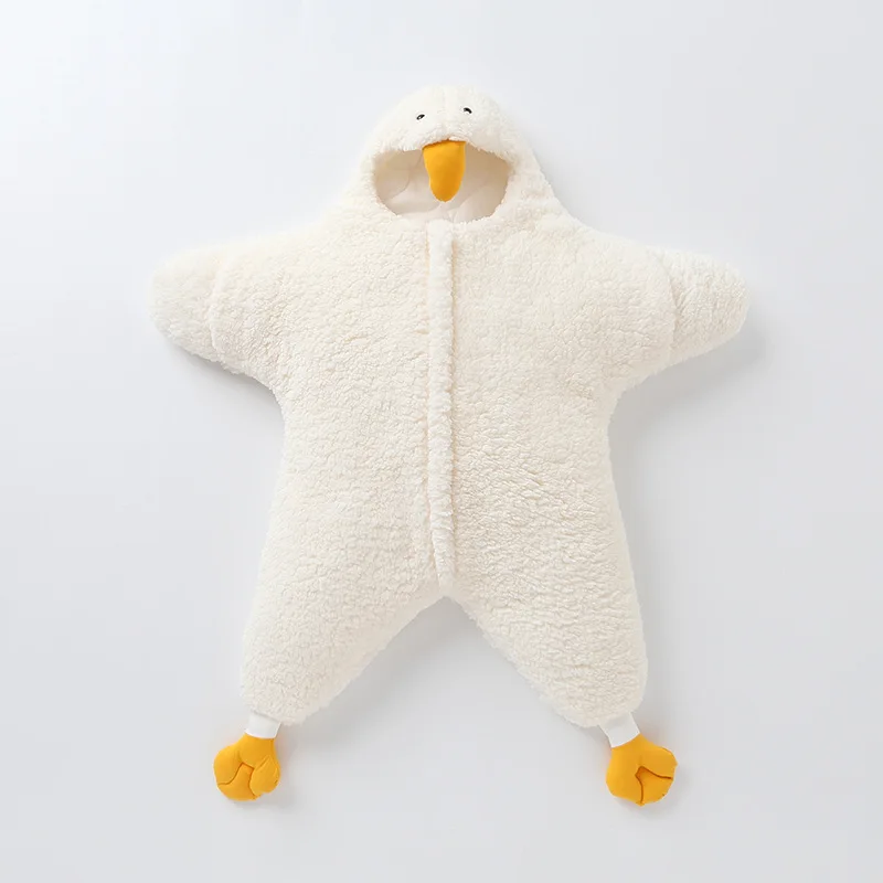 Winter Keep Warm Newborn Wool Lamb Sleeping Bag Rompers Infant Pajamas Cotton Soft Boys Girls Colorful Five-star Sleeping Bag