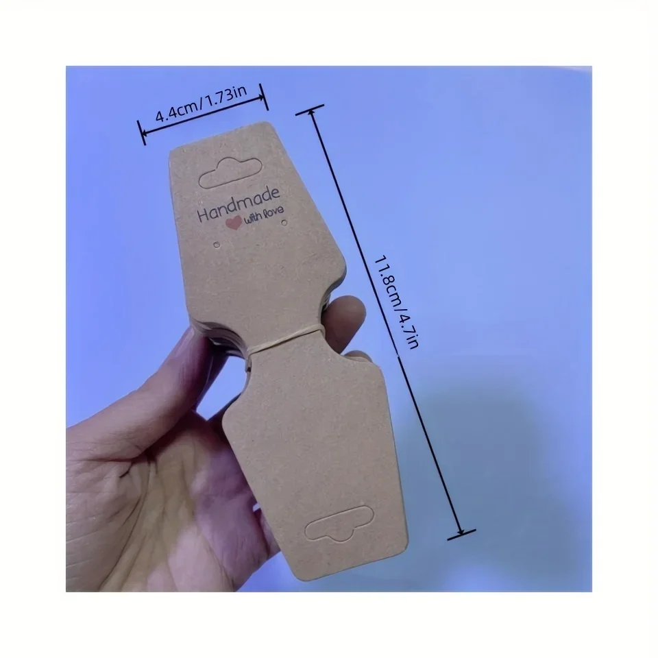 100pcs Self-Adhesive Jewelry Display Cards Sturdy Bracelet Necklace Holder Practical Convenient Packaging for Suspenders