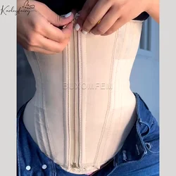 Shaper Girdles Colombian Adjustable Elastic Shaped Up Highly Compressed Waist Cincher with Hook Eyes Seamless Waist Trainer Wrap