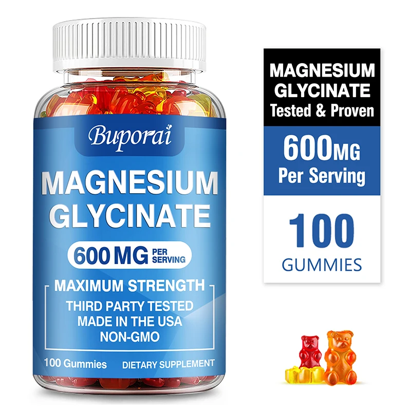 

Magnesium Glycinate Gummies - for Relaxation, Cognition & Sleep Quality, Supports Nerve & Bone & Muscle Health