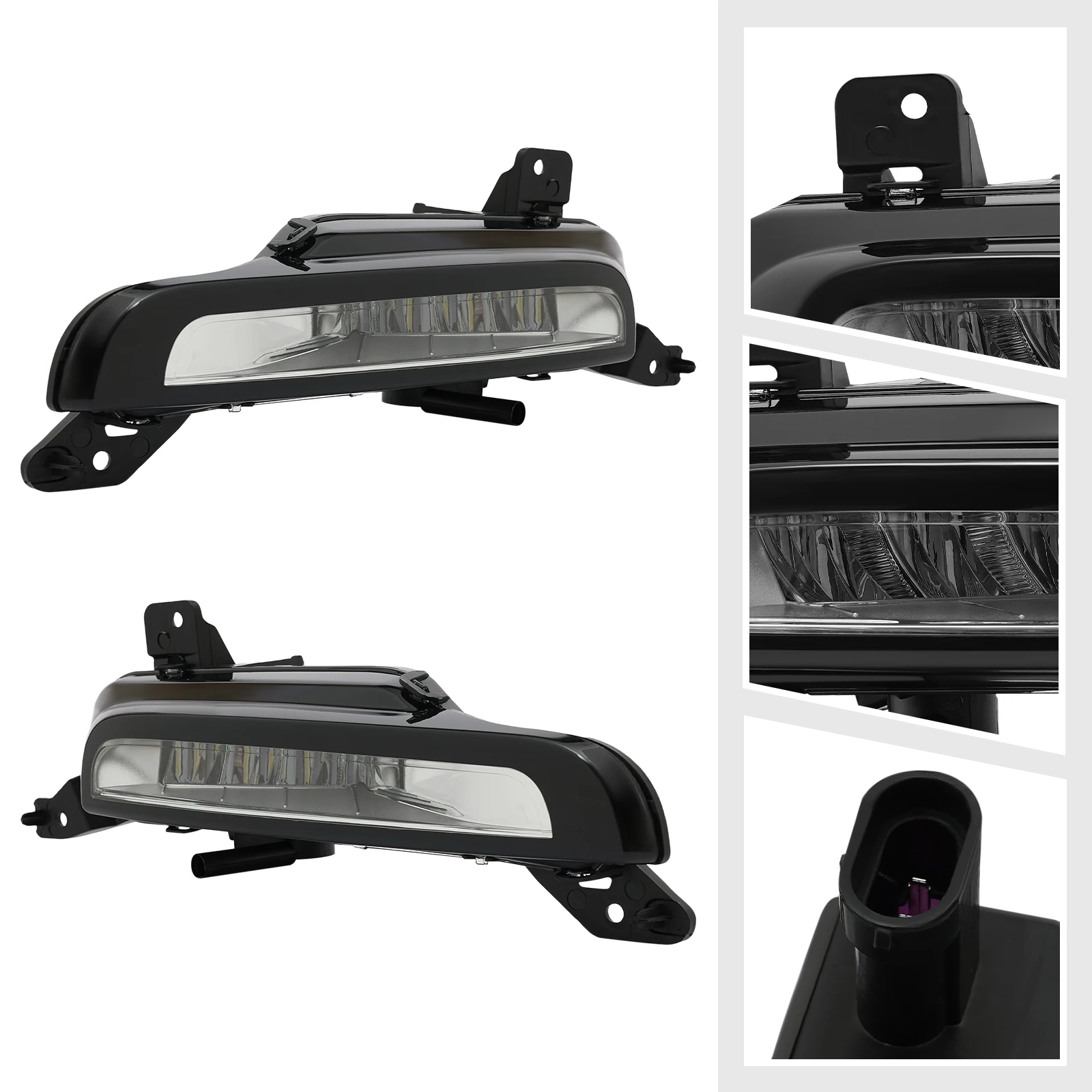 LED DRL ضوء الضباب النهاري (يسار ويمين) لسيارة لاند رينج روفر إيفوك 2016 2017 2018