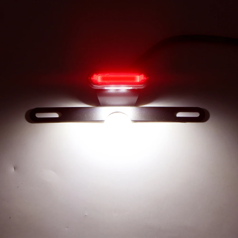 Motorcycle LED License Plate Light Number Backlight Accessories Bike Rear Lighting Currency 12V