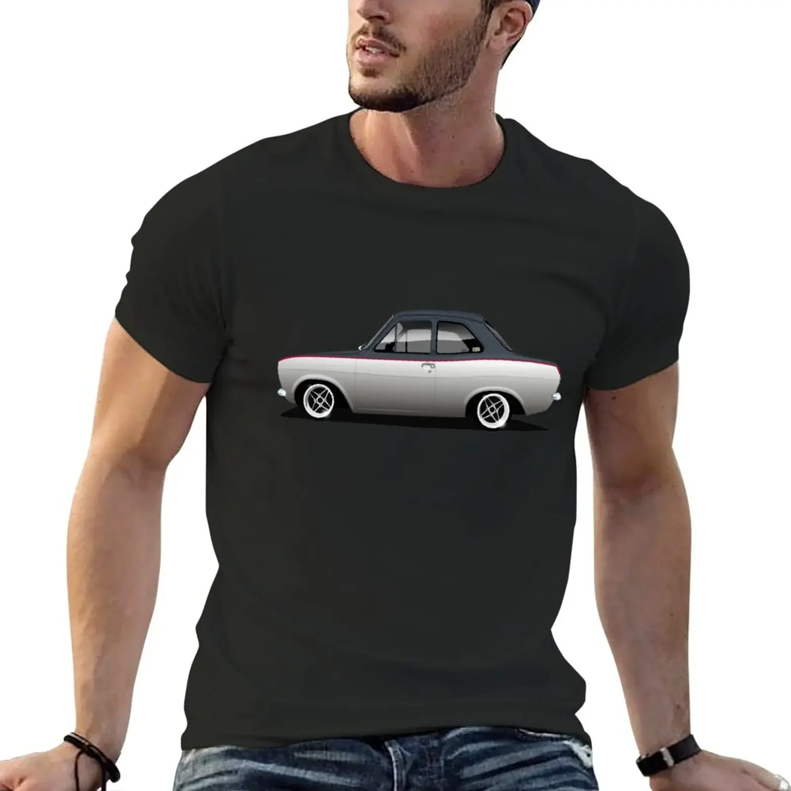 Mk1 Escort Two Tone T-Shirt blanks man clothes street wear vintage graphic tee Men's cotton t-shirt