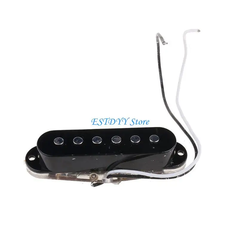 G6DE 6 Strings Electric Guitar Pickups Single Coil Bass Black