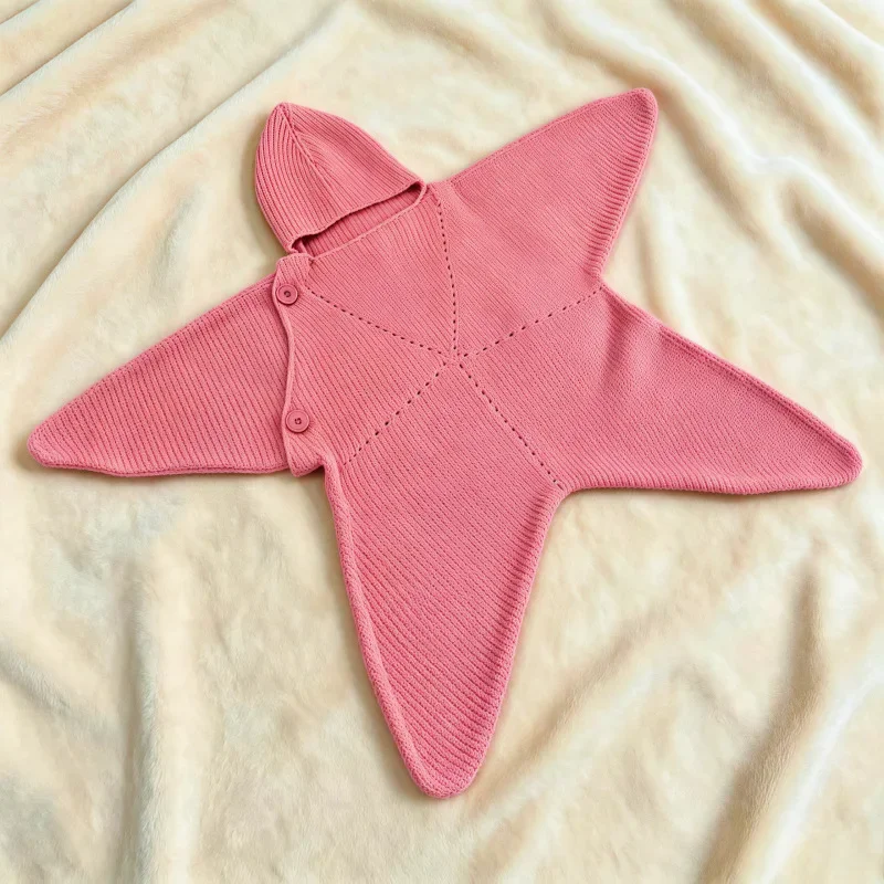 Süßer Cartoon-Strampler für Babys, handgehäkelt, aus Garn, gestrickter Seestern-Jumpsuit, Babykleidung, Frühling/Herbst 2026, Neu – Detail 9