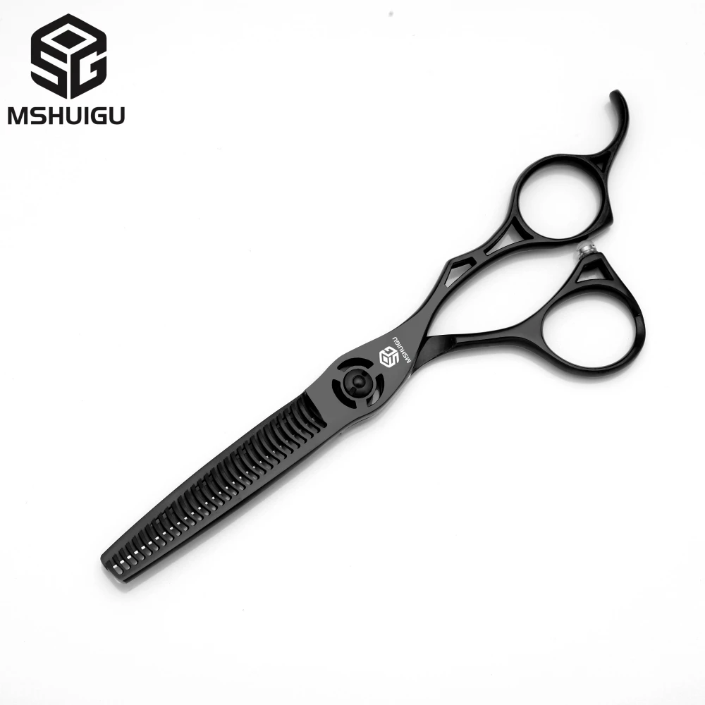 Professionelles Haarschere-Set aus 440C Edelstahl, 6, 6,5, 7 Zoll Schneidescheren, 6/6,5 Zoll 25-30% Effilierschere für Friseursalon – Detail 18