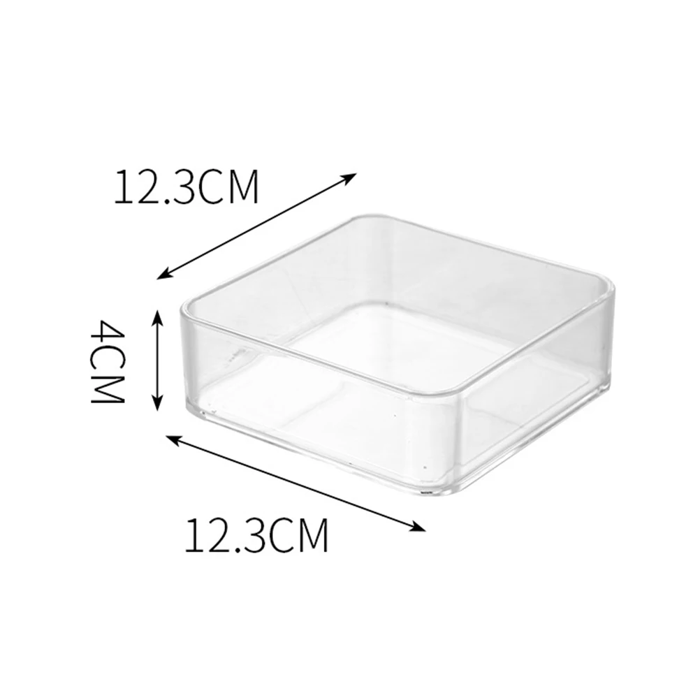 

Plastic Snack Plate Transparent Food Storage Tray Portable Container Pastry Platter Easy Clean Lightweight Multi
