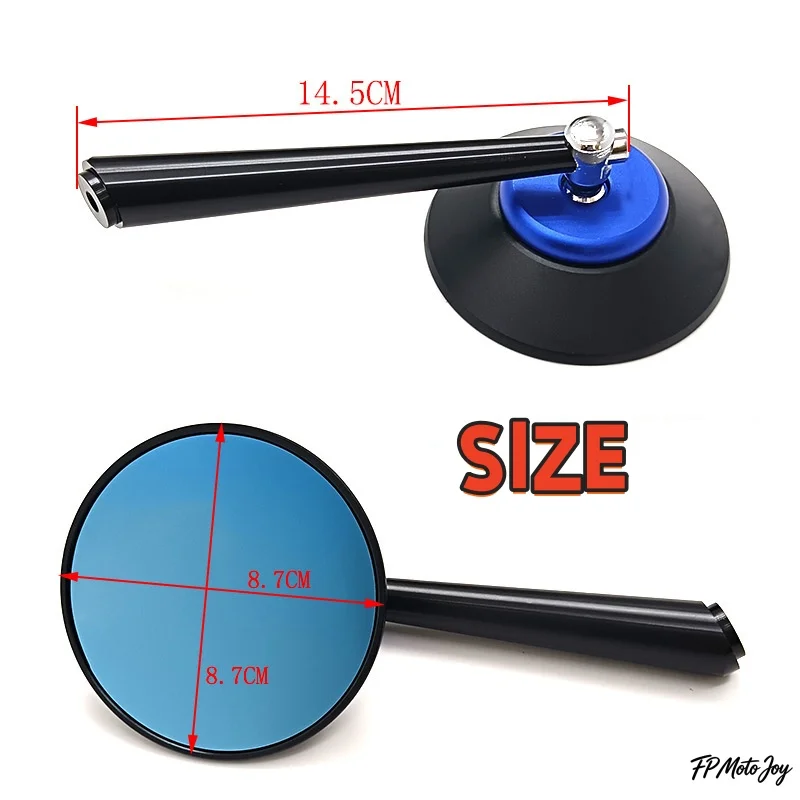 Universal CNC Aluminum Round Motorcycle Rearview Side Mirrors Multicolor 8mm 10mm Mount Thread Motorcycle Replacement Mirrors