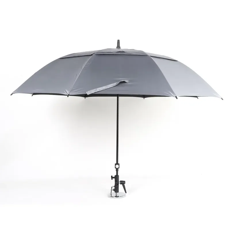 Adjustable Beach Umbrella with Universal Double Clips for Outdoor Camping Sunshade Portable Parasol Windproof Design
