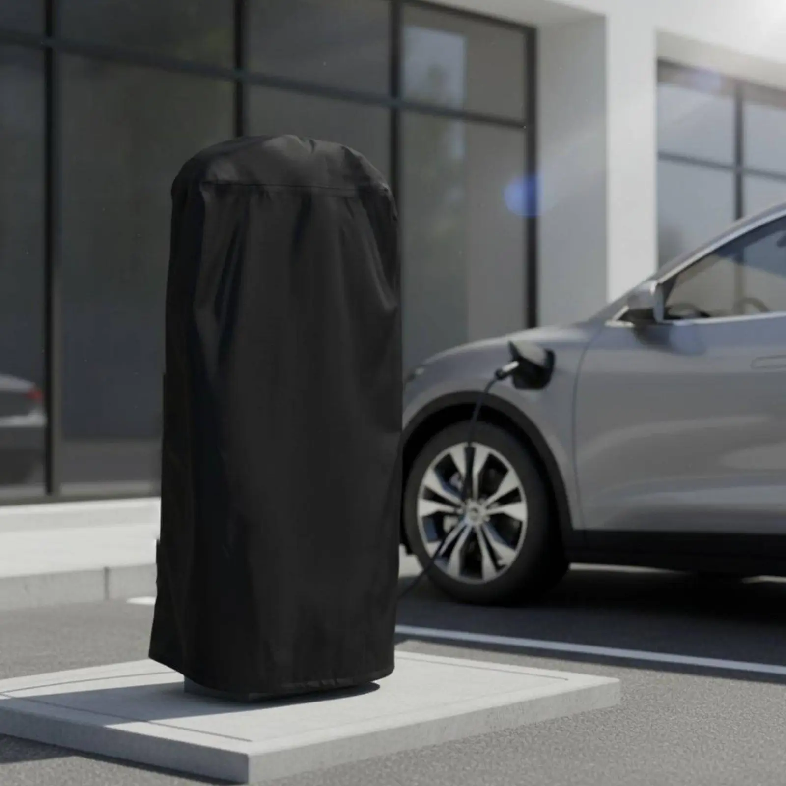 Outdoor charger Cover Case Waterproof Weatherproof Charging Post Cover Portable Electric Car Charging Guard for Parking Lot,