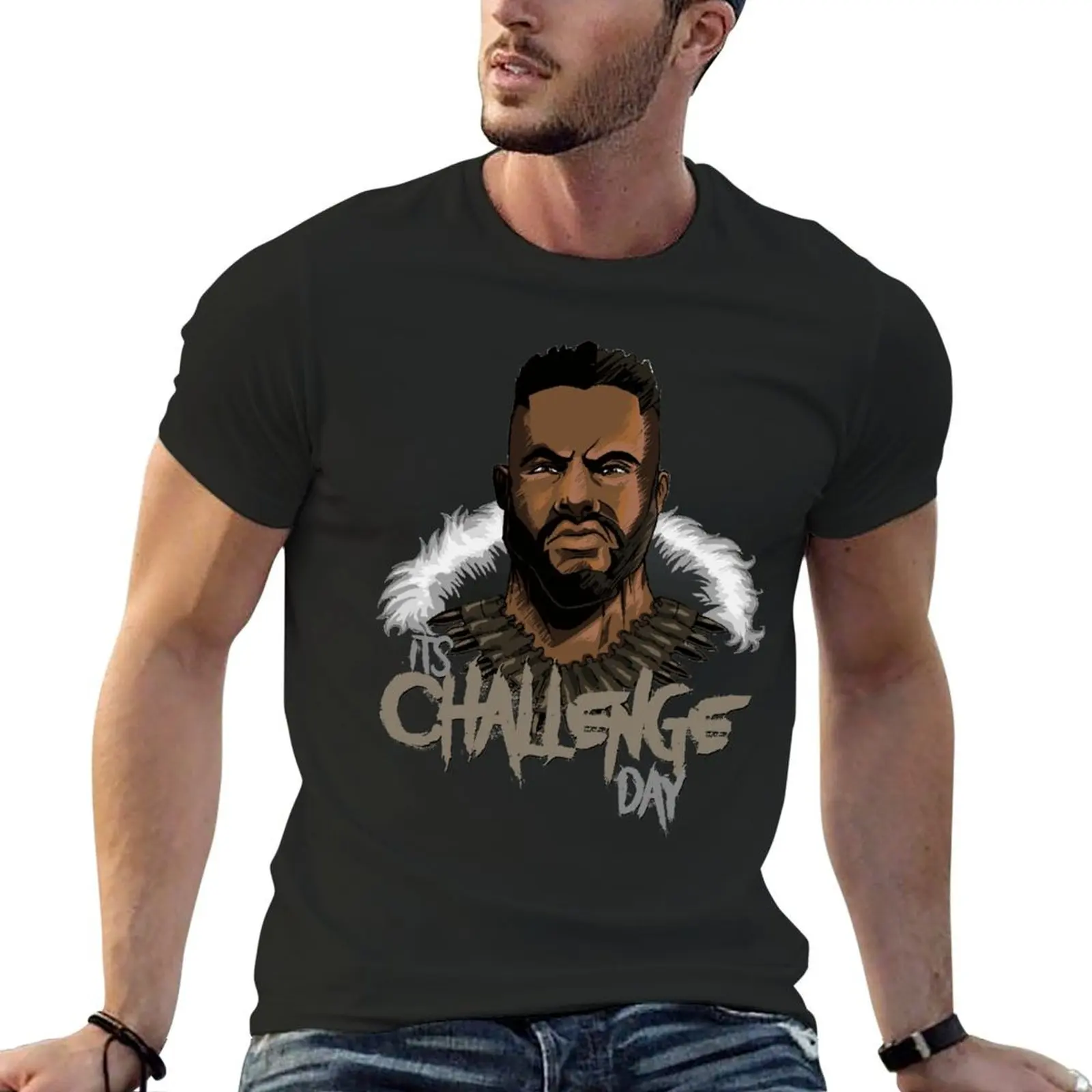 

M'Baku: It's Challenge Day! T-Shirt anime tshirt heavyweights baggy shirts graphic t shirts men