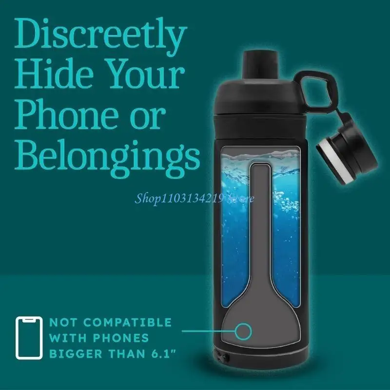 N5KC Travel Home Hiding Spot for Cash Card Keys Bottom Compartment Storage Bottle