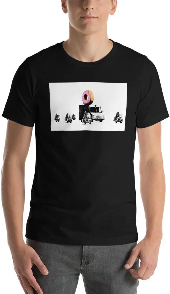 Banksy T-Shirt Donut Cops Graffiti Unisex Premium Tee Shirt