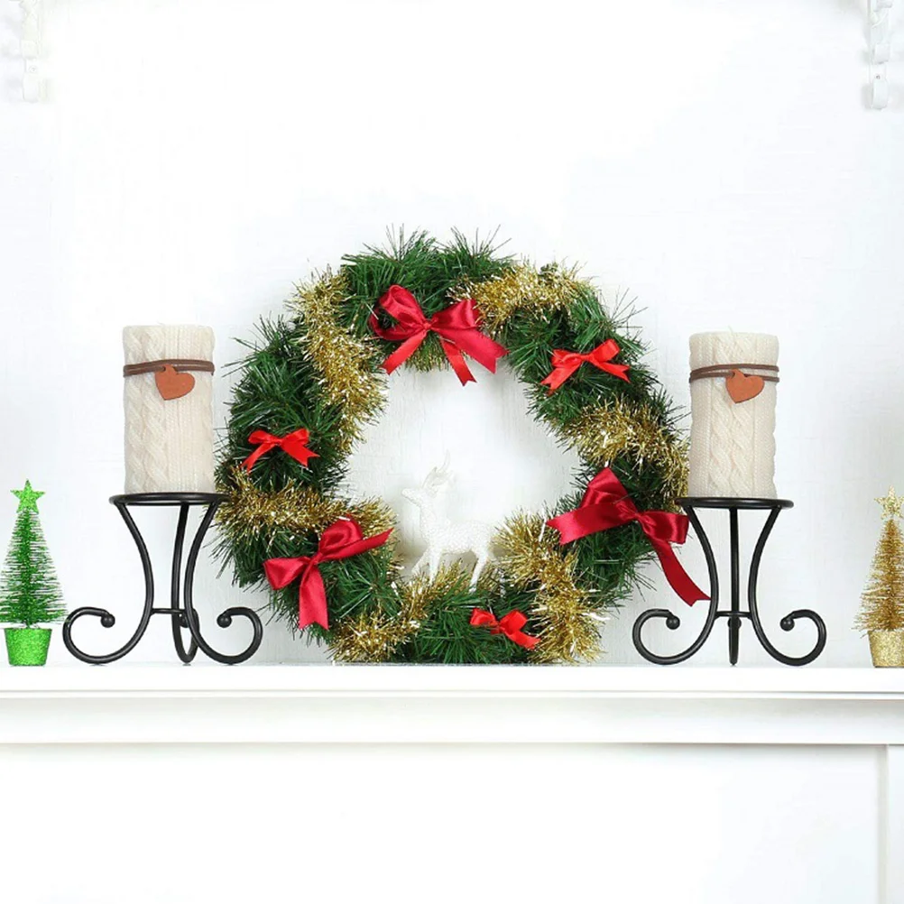 

1pc Iron Wreath Frame 12 Inch Round Diy Wreath Hoop For Christmas Garland Decor Metal Flower Loop Holiday Decoration