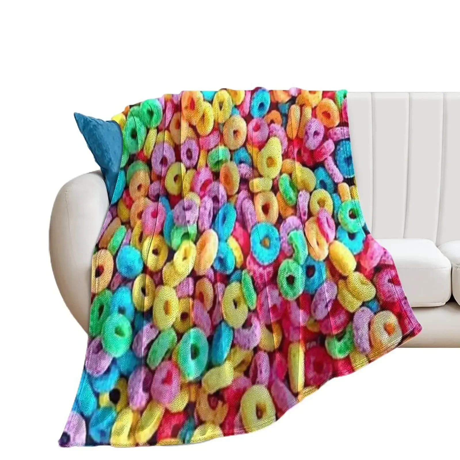 Fruit Loops Throw Blanket Warm Vintage For Decorative Sofa Blankets