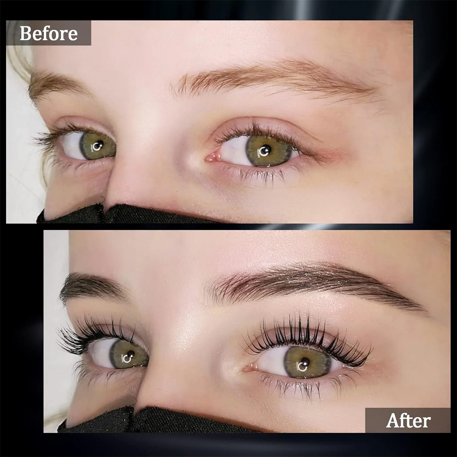 Libeauty Lash Lift and Tint Kit Eyelash Perm Kit Black Lash Color Kit Lash Curling Wave Set Brow Lamination Kit For Home DIY