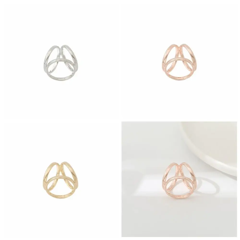 Fashionable Alloy Three-Ring Scarves Buckle Multifunctional Round Korean Style Brooch Scarf Ring Clothing Accessories