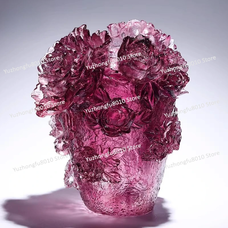 Glazed vase ornament living room flower arrangement rose vase niche decoration moving house new home gift