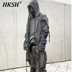 HKSH Men's Punk Tide Waste Land Style Cotton Screen Asymmetric 3D Cut t-shirt Shawl Face Scarf Fashion Personality New HK1602