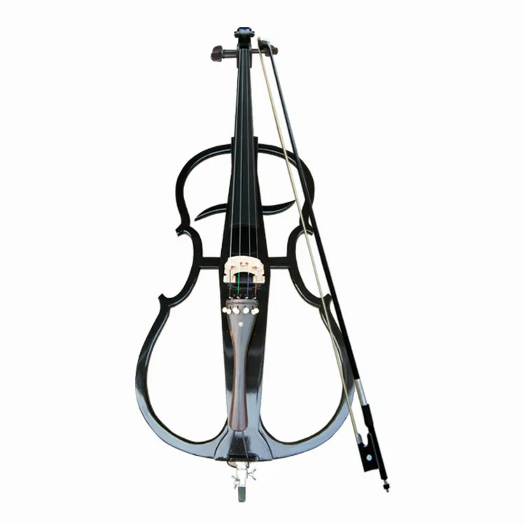 free ship Electronic cello 4/4 black white professional Electric cello Beginners Musical Instruments with bag bow