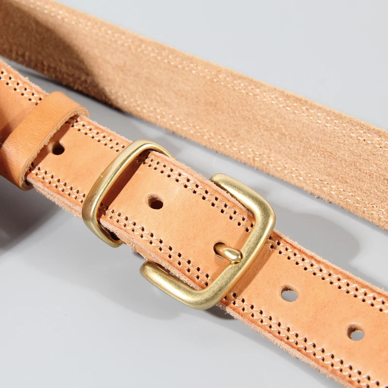 Brass Buckle Ladies Belt Retro Simple All-match Genuine Leather Fashion Trend Jeans Belt Slim Designer Belt Jeans Belt