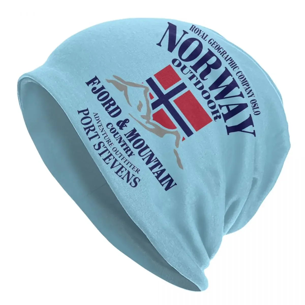 Custom Norway Flag Bonnet Hats Street Knitting Hat For Women Men Warm Winter Fjord Mountain Skullies Beanies Caps