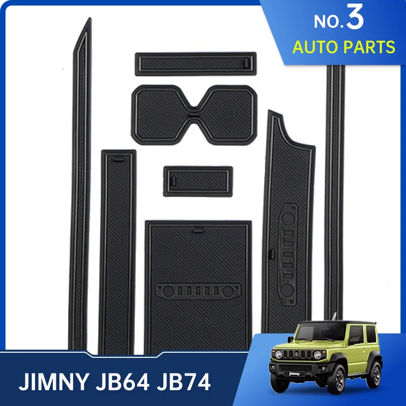 Door Pad Cup Holders Non-slip mats For Suzuki Jimny JB64 Sierra JB74W 2019 2022 Interior Accessories Anti-Slip Gate Slot Mat