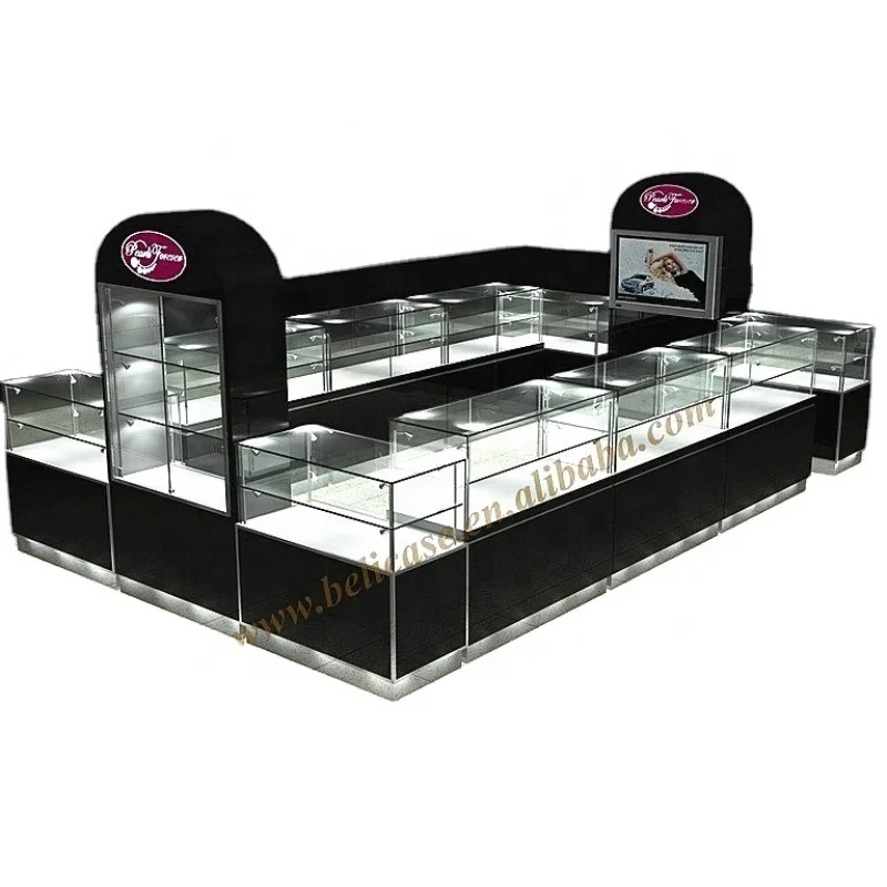 

Customized. glass perfume showcase perfume store furniture Island shop retail display cabinet mall kiosk luxury mall perfume kio