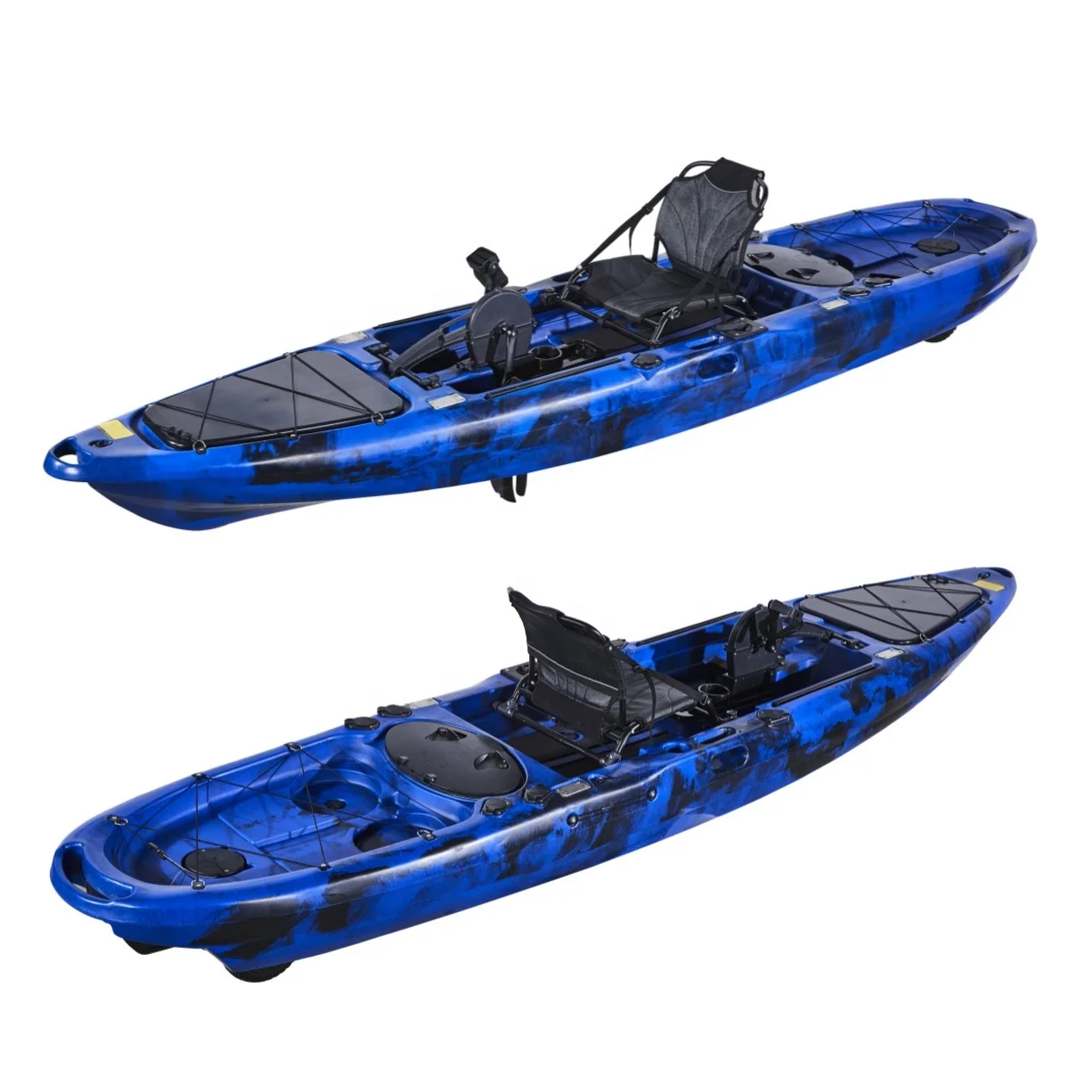 LSF 13FT Wholesale Single Pedal Kayak Sea Boat With Wheel For Offshore Waters