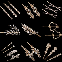 Fashion Bridal Barrettes Clear Crystal Women Hair Ornaments Hair Pins Women Hair Clips Bridal Hair Jewelry Accessories