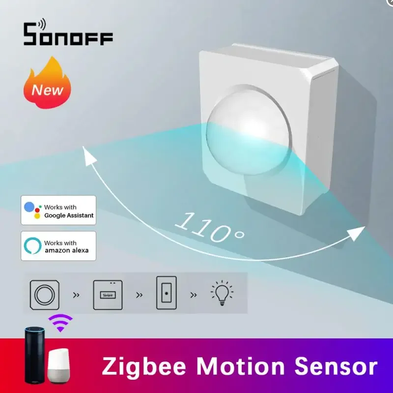 SONOFF SNZB-03 Zigbee Smart ZigBee Motion Sensor Detector Sensor Smart Home Security Work With ZBBridge Via EWeLink Alexa Google