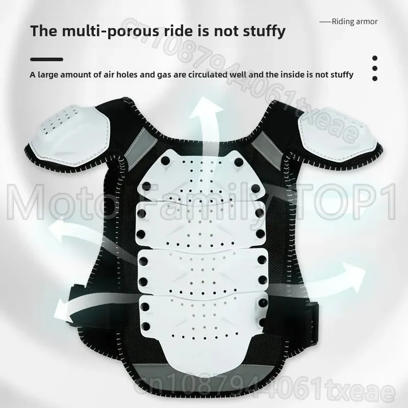 دراجة نارية الطفل درع الملابس الأسطوانة الظهر حماية الصدر العمود الفقري حماية درع الرياضة واقية والعتاد مكافحة الإفلات الملابس #4