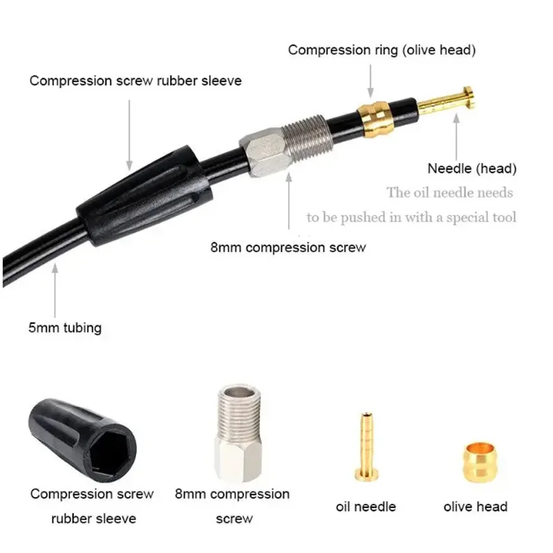 MTB Bicycle Olive Head Mountain Bike Oil Needle BH90/BH59/SRAM/MAGURA /TEKTRO Tubing Cut-off Oil Brake with Compatible Shimano