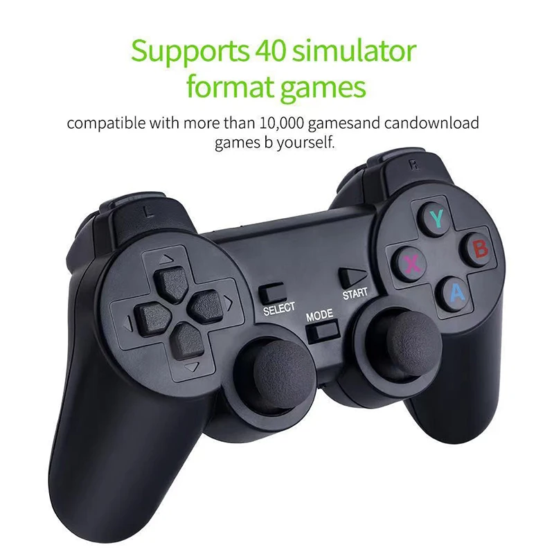 4K Game Stick Lite Video Game Console 64GB Wireless Controller For 20000 Retro Games Kid Gift Wireless Two-grip PSP Game Console