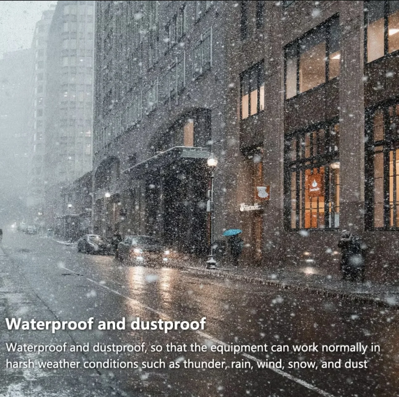 كاميرا داهوا متوافقة مع 2 ميجابكسل 4 ميجابكسل مزدوجة الضوء بؤرية ثابتة مع ميكروفون مدمج وكشف الحركة PoE IP67 كاميرا أمان خارجية